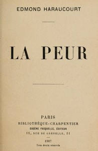 Cover of La peur
