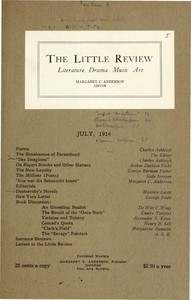 Cover of The Little Review, July 1914 (Vol. 1, No. 5)