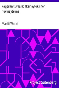 Cover of Pappilan tuvassa: Yksinäytöksinen huvinäytelmä