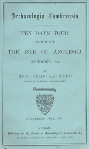 Cover of Ten Days' Tour through the Isle of Anglesea, December, 1802