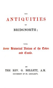 Cover of The antiquities of Bridgnorth
