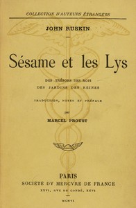 Cover of Sésame et les lys: des trésors des rois, des jardins des reines