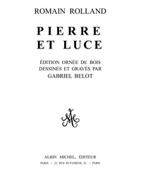 Cover of Pierre et Luce