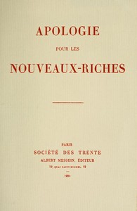 Cover of Apologie pour les nouveaux-riches
