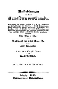 Cover of Ansiedlungen in den Urwäldern von Canada.
