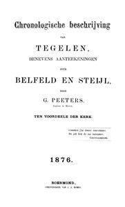Cover of Chronologische beschrijving van Tegelen