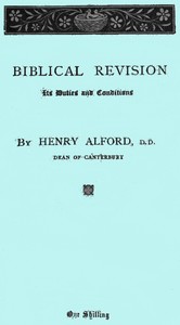 Cover of Biblical Revision, its duties and conditions