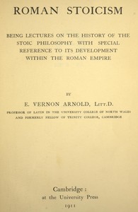 Cover of Roman Stoicism
