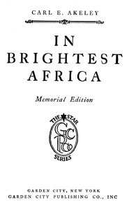 Cover of In Brightest Africa