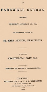 Cover of A Farewell Sermon