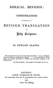 Cover of Biblical Revision