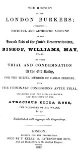 Cover of The history of the London Burkers