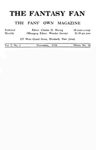 Cover of The Fantasy Fan, Volume 2, Number 3, November 1934