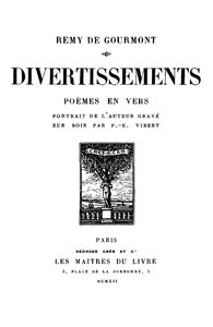Cover of Divertissements: poèmes en vers