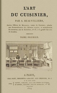Cover of L'Art du Cuisinier, Volume 1