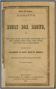 Cover of Narrative of Henry Box Brown