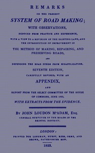 Cover of Remarks on the Present System of Road Making