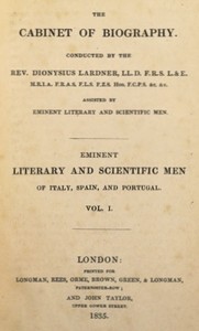 Cover of Eminent literary and scientific men of Italy, Spain, and Portugal. Vol. 1 (of 3)