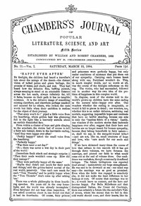 Cover of Chambers's Journal of Popular Literature, Science, and Art, Fifth Series, No. 11, Vol. I, March 15, 1884