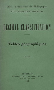 Decimal Classification. Tables géographiques