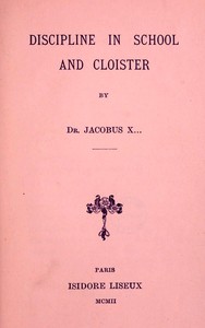 Cover of Discipline in School and Cloister