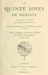 Cover of Les quinze joyes de mariage