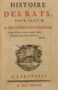 Cover of Histoire des rats, pour servir à l'histoire universelle