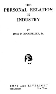 Cover of The Personal Relation in Industry
