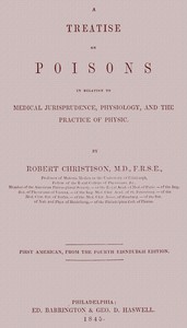Cover of Treatise on Poisons