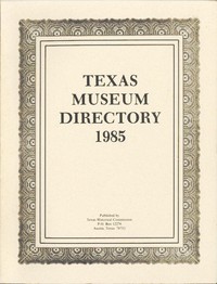 Cover of Texas Museum Directory, 1985