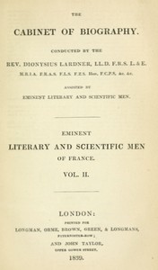 Cover of Lives of the most eminent literary and scientific men of France, Vol. 2 (of 2)