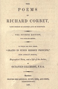 Cover of The Poems of Richard Corbet, late bishop of Oxford and of Norwich