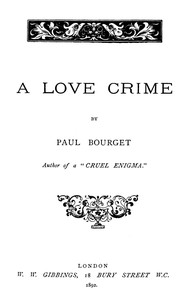 Cover of A Love Crime