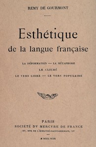 Cover of Esthétique de la langue française