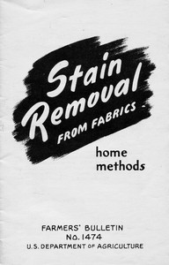 Cover of Stain removal from fabrics