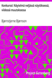 Cover of Konkurssi: Näytelmä neljässä näytöksessä, viidessä muutoksessa