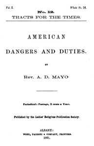 Cover of American Dangers and Duties