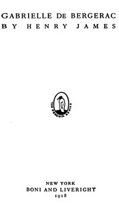 Cover of Gabrielle de Bergerac