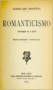 Cover of Romanticismo: dramma in 4 atti