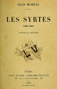 Cover of Les Syrtes (1883-1884)