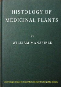 Cover of Histology of medicinal plants
