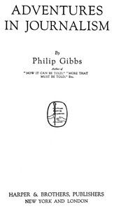 Cover of Adventures in Journalism