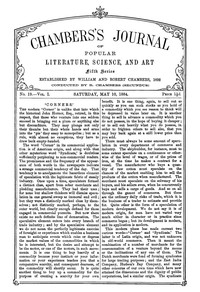 Cover of Chambers's Journal of Popular Literature, Science, and Art, Fifth Series, No. 19, Vol. I, May 10, 1884