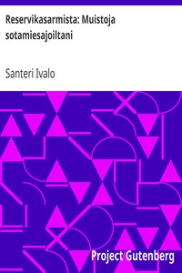 Cover of Reservikasarmista: Muistoja sotamiesajoiltani