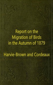 Cover of Report on the Migration of Birds in the Autumn of 1879. [First Report]