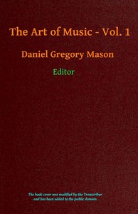 Cover of The art of music. Vol. 01 (of 14)