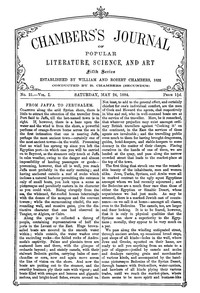 Cover of Chambers's Journal of Popular Literature, Science, and Art, Fifth Series, No. 21, Vol. I, May 24, 1884