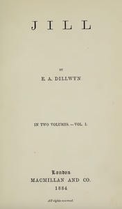 Cover of Jill, Vol. 1 (of 2)
