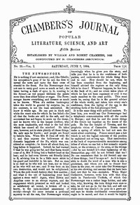 Cover of Chambers's Journal of Popular Literature, Science, and Art, Fifth Series, No. 23, Vol. I, June 7, 1884