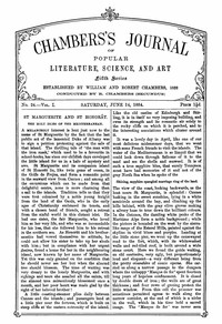 Cover of Chambers's Journal of Popular Literature, Science, and Art, Fifth Series, No. 24, Vol. I, June 14, 1884